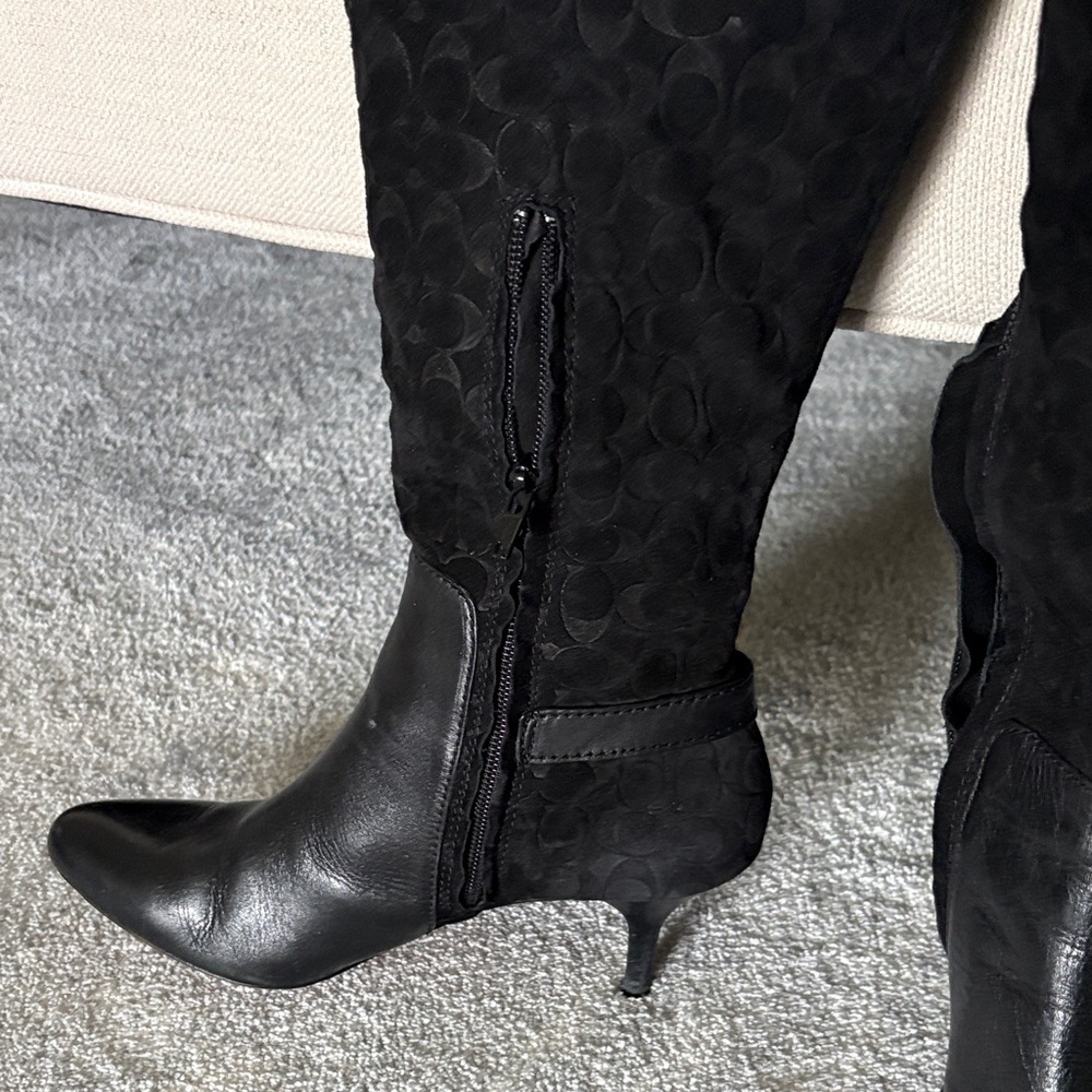 Coach Black Over the Knee Boots - Picture 3 of 7